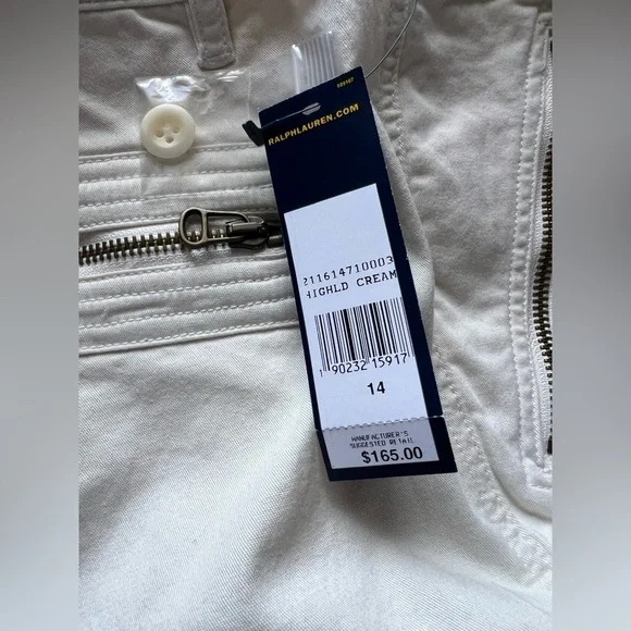 Polo by Ralph Lauren Cream Cargo Pants Relaxed Fit - Picture 12 of 13